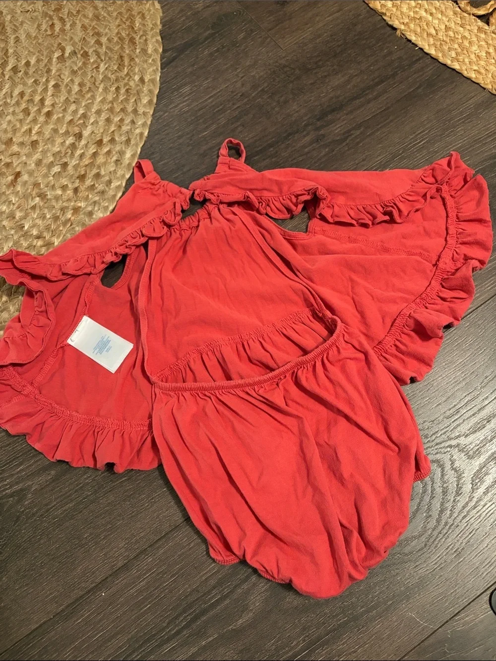 Ralph Lauren Coral Halter Ruffle Baby One-Piece